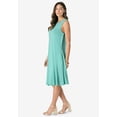 thumbnail image 3 of Roaman's Women's Plus Size Stretch Knit Two-Pocket Swing Tank Dress, 3 of 4