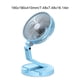 thumbnail image 4 of Yuarrent Ventilador de 8.5W DC 2A / 5V Viento fuerte Recargable Ventilador ajustable Tercer engranaje Velocidad del viento Enfriador de aire Accesorios para electrodomésticos 2600mA Azul, 4 of 6