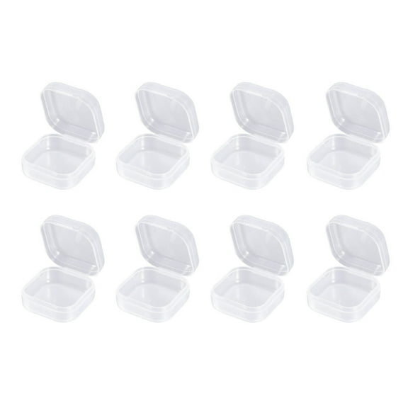 30 Pcs Clear Rectangular Plastic Storage Square Multipurpose Display Case Box