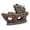 Brown, variant on 1 Pcs Fish Tank Decoration, Aquarium Accessories,Shipwreck Decor, Small Fish Tank Rockery Decorations, Resin Material Sunken Ship Decorations for Fish Favors 3.4x1.3x2.2"