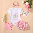 thumbnail image 6 of Shadoumai Girl Easter Outfit Size 6 Rabbit Print Easter Day Casual Shirt Short Pants Sets Girl Summer Outfits, 6 of 8