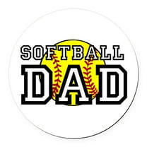 CafePress - Softball Dad - Round Car Magnet