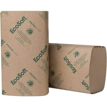 Ecosoft Singlefold Towels, Natural, 250 Towels/pack, 16 Packs/carton