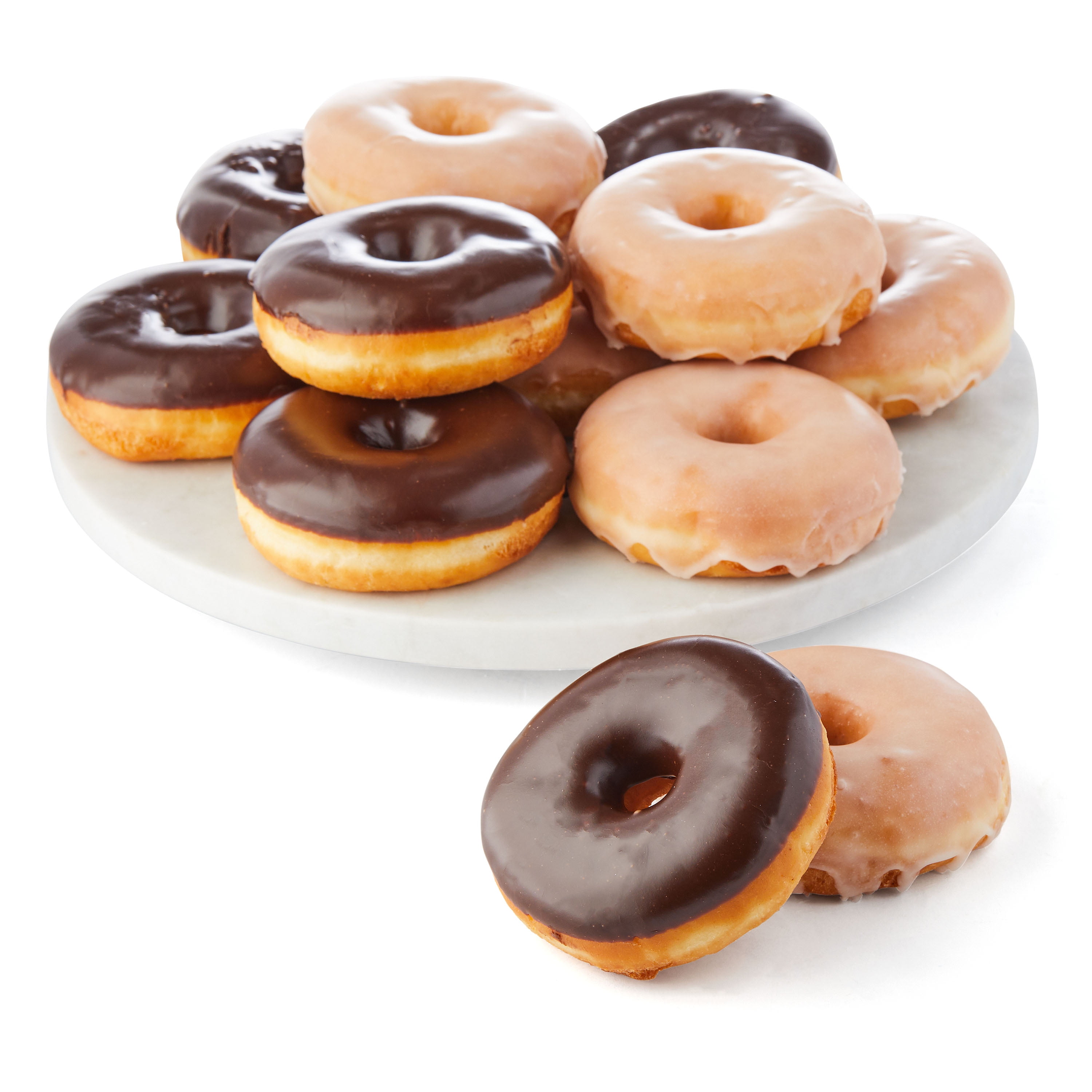 Freshness Guaranteed Regular Chocolate Iced and Glazed Donuts, 8 oz, 12 Count