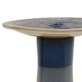 thumbnail image 5 of S-HOME Handcrafted 17 Inch Ceramic  Tall Outdoor Bird Bath Featuring Swirl Pattern Design For Bird Lovers, Sky Blue, 5 of 10