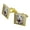 Gold, variant on Go Westie West Western Cowboy Dog Square Cufflink Set - Silver or Gold