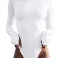 thumbnail image 1 of Body de Larga con Cuello Redondo para Mujer, Top con Tacto de Segunda Piel M, 1 of 8