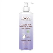Babo Botanicals Calming Lavender and Meadowsweet Baby Shampoo and Wash, 16 Oz, 3 Pack