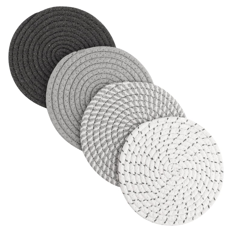 Prdigy 4-Piece Cotton Weave Round Pot Holders photo 1