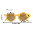 thumbnail image 3 of HongHeng 1Pc Kids Round Flower Sunglasses Girls Daisy Flower Glasses for Baby Toddler Cute Outdoor Beach Eyewear, 3 of 6