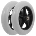 thumbnail image 1 of LOLIPPYY 2pcs Wheelchair Front Wheel Caster Wheel PVC Grey for Easy Replacement, 1 of 6
