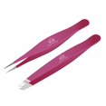 thumbnail image 1 of Majestic Bombay Fine Point + Pinzas inclinadas para mujeres y hombres – Astillas de garrapatas faciales para cejas y depilación encarnada – Pinzas quirúrgicas afiladas para nariz de aguja Las mejores, 1 of 5