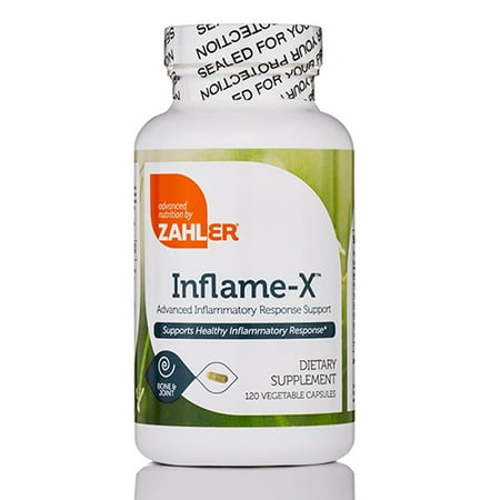 Zahler Inflame-X, Advanced Inflammation Reducer, Contains Turmeric Boswellia and much more which acts as a powerful Anti-Inflammatory Supplement, Certified Kosher, 120 Capsules