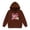 Brown, variant on Fleece Hooded Sweatshirt for Girls Boys Fourth Grade Hoodie Bow Graphic Pullover Top Back to School Outerwear Kangaroo Pocket