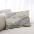 thumbnail image 2 of Yellow Golden Marble Throw Pillow Cover 12 x 20 Inch Decorative Pillow Cover Nature Marble Crack Abstract Lumbar Pillowcase Seasonal Rectangle Cushion Case for Couch Sofa Bed Living Room, 2 of 7