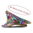 thumbnail image 3 of Rhinestone Adult Military Hat with Rivet Carnivals Party Hat Adult Music Festivals Captain Hat Adult Birthday Hat Silver, 3 of 5