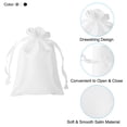 thumbnail image 3 of REGALWOVEN Satin Bags with Drawstring, Wedding Favor Bags Gift Packaging Black, Grey, White, 3 of 6