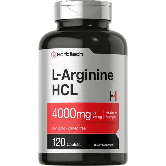 L Arginine 4000mg | 120 Caplets | Nitric Oxide Precursor | by Horbaach