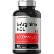 L Arginine 4000mg | 120 Caplets | Nitric Oxide Precursor | by Horbaach