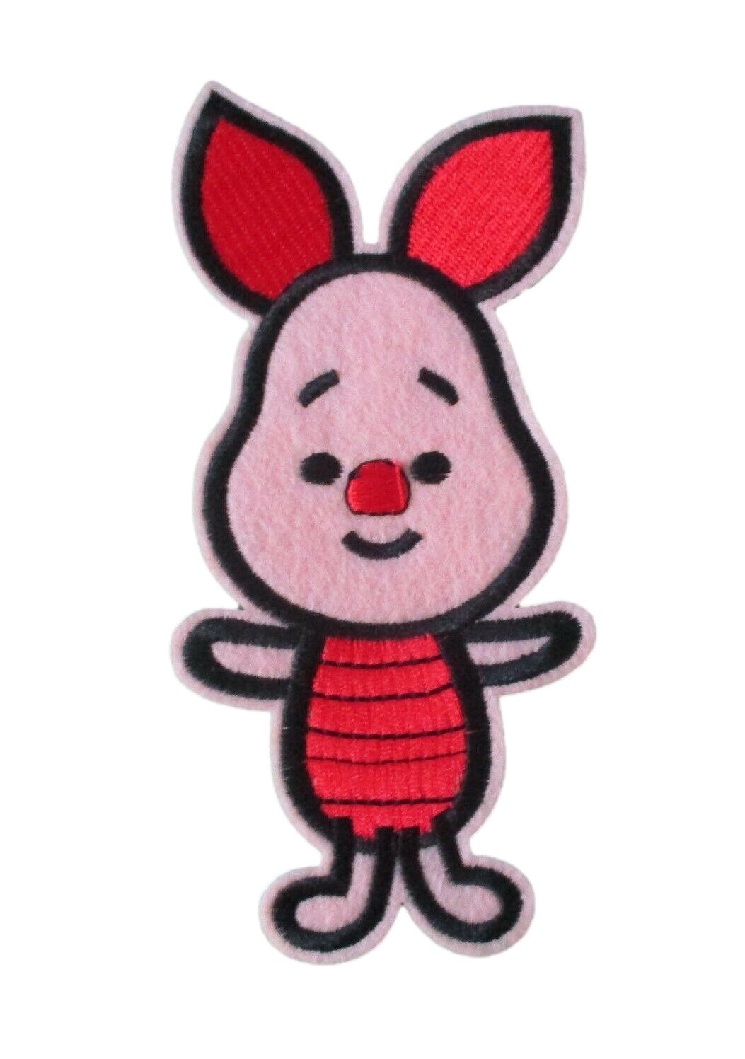Winnie The Pooh Piglet Character 3.25 Inches Tall Embroidered Iron On Patch  