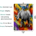 thumbnail image 2 of FMSHPON Artist Rhinoceros Colors Painting Clipboard Hardboard Wood Nursing Clip Board and Pull for Standard A4 Letter 13x9 inches, 2 of 5