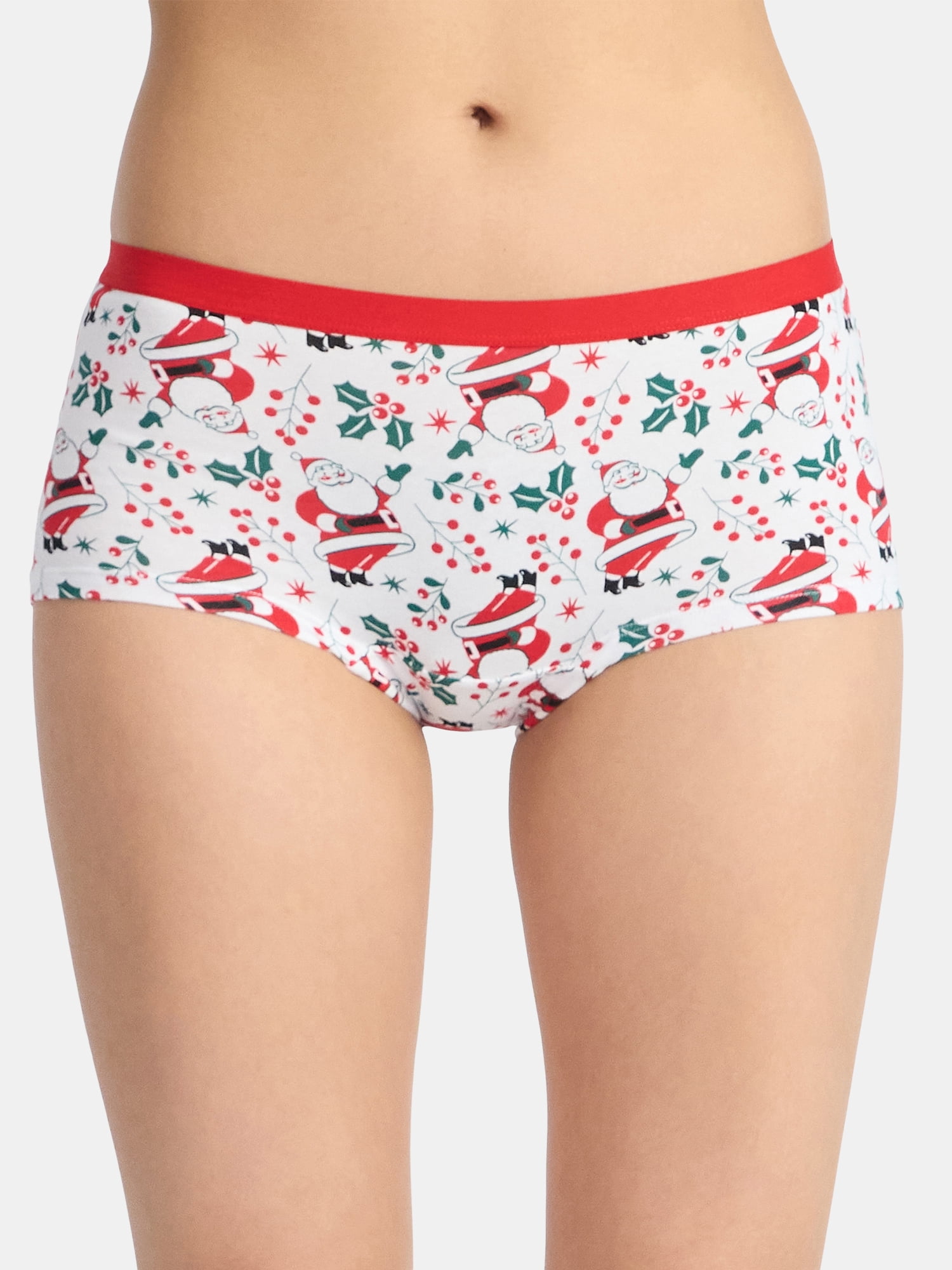 Holiday Time Women's Christmas Boyshort Panties, 3-Pack, Sizes S-XXL