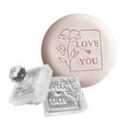 thumbnail image 4 of Valentines Day Clear Acrylic Handmade Soap Stamp Love Heart Rose Pattern Chapter, 4 of 21