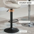 thumbnail image 5 of HomCom Bar Stool with Adjustable Height & 360-Degree Swivel, White, Set of 2, 5 of 9