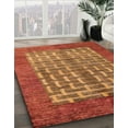 thumbnail image 2 of Ahgly Company Indoor Square Abstract Orange Abstract Area Rugs, 4' Square, 2 of 6