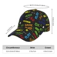 thumbnail image 2 of Rateoe Pixel Game Pattern Baseball Cap Outdoor Cap Mountain Dad Hat - Unstructured Soft Cotton Cap-Adjustable UV Protection Cap, 2 of 6