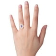 thumbnail image 4 of Split Band Amethyst Diamond Cocktail Ring In 14k White Gold, 4 of 6