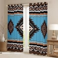 thumbnail image 2 of Manfei Bohemian Aztec Black Out Curtains for Children Teens Adults,Exotic Style Curtains Pack of 2 (42x63 Each),Hippie Tribal Bedroom Curtains,Ultra Soft Home Decor, 2 of 6