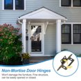 thumbnail image 4 of Uxcell Non-Mortise Door Hinges Heavy Duty Steel Flush Cabinet Hinges Copper, 4 of 7