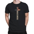 thumbnail image 2 of Patriotic Cross 'God Bless America' Men's Black T-shirt, 2 of 3