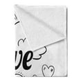 thumbnail image 2 of Inspirational Soft Flannel Fleece Throw Blanket, Encouraging Words Design Optimistic Philosophy Life Message, Cozy Plush for Indoor and Outdoor Use, 50" x 70", Black and White, by Ambesonne, 2 of 5
