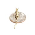 thumbnail image 5 of 14k yellow Gold long tail mouse rat Pendant animal charm gift fine jewelry 1.5g, 5 of 12