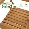 thumbnail image 2 of JOIVI Stackable Patio Dining Chairs Set of 4, Outdoor Acacia Wooden Chairs w/Armrest & Removeable Fabric Cushion, FSC Certified Wood, for Porch, Backyard, Garden, Indoor, 2 of 7
