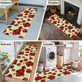 thumbnail image 5 of Runner Rug 2'x6', Beige Red Strawberry Washable Non-Slip Hallway Runner Rugs, Spring Floral Watercolor Summer Botanical Bedside Rugs Floor Mats Carpet Runners for Kitchen Bathroom Laundry Room, 5 of 8