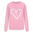 thumbnail image 4 of Aboser Shirts for Women Valentine Long Sleeve Tshirts Trendy Heart Shaped Tops Oversized Sweatshirts Comfy Crew Neck Blouses Valentines Day Gifts, 4 of 4