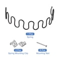 thumbnail image 3 of Unique Bargains 15.7' Round Sofa Spring Replacement Kit for Furniture Couch Repair, Black, 3 of 4