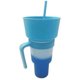 thumbnail image 2 of Taza de estadio con tazón para refrigerios, taza para refrigerios, taza para refrigerios a prueba de fugas, taza y vaso reutilizables para refrigerios para adultos, niños, azul B, 2 of 5