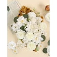 thumbnail image 4 of Artificial Flowers Combo Box Set Rose Silk Mix Peony Fake Flowers with Stems for DIY Bridal Wedding Bouquets Centerpieces Baby Shower Party Home Decorations Cream White, 4 of 5