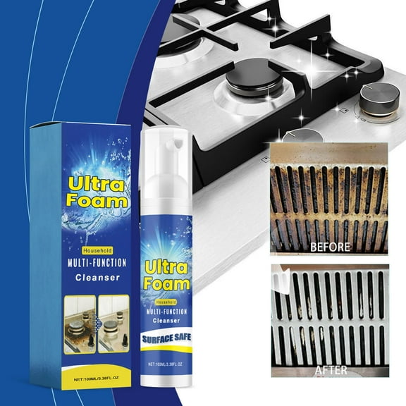 TOPRenddon Heavy-Duty Multi-Surface Cleaner Spray – Kitchen Degreaser, Bathroom Scum Remover & Stainless Steel Polish (Streak-Free, 100ml)