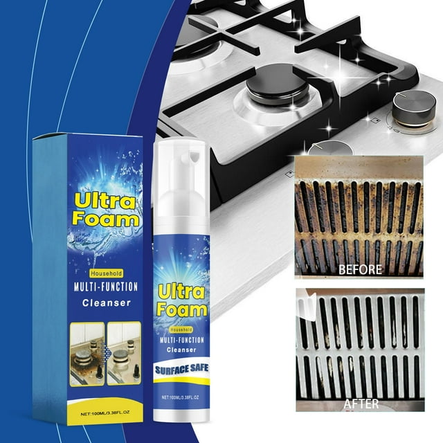 Limpiador Multiusos para El Hogar, Spray Descontaminante para Cocina, Baño, Limpieza de Aceites Pesados, Azulejos, Vidrio, Acero Inoxidable, 100 Ml