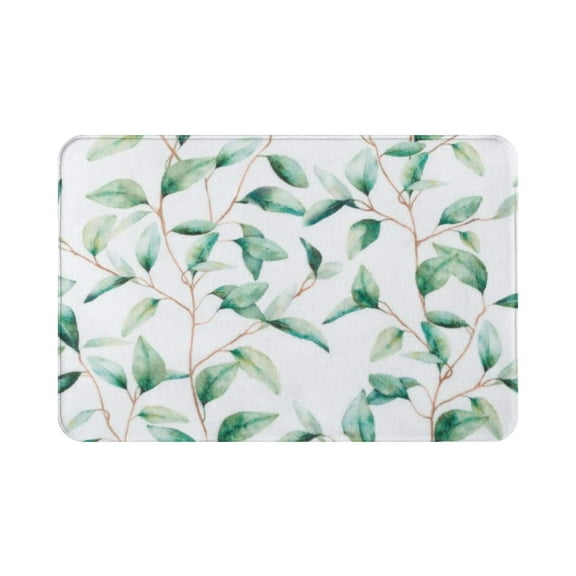 Green Bathroom Rug Green Bath Mat Leaf Bathroom Rug Leaf Bath Mat Tropical Bath Mat Tropical Bathroom Rugs 16" X 24"
