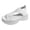 White, variant on Womens Platform Sandals Cutout Knitted Mesh Slip on Walking Shoes Summer Comfy Breathable Beach Dress Shoes Beige Size 6.5