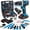 Blue, variant on EZBY 21V Cordless Drill Set,Electric Power Drill Driver with 2 Batteries and Screw Kit,3/8" Keyless Chuck,2 Variable Speed, for Home Repair & DIY