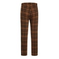 thumbnail image 4 of IROINNID Men's Pants Relaxed Cigarette Plaid Pattern Lace-Up Pencil Pants Stripes Elastic Waist Pants, 4 of 7