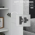 thumbnail image 5 of Spaco 71" Tall Storage Cabinet with Movable Storage Shelves, Modern Style Pantry Cupboard Cabinet with Soft Close Doors for Indoor as Living Room, Entryway, White, 5 of 8