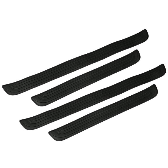 Unique Bargains 4pcs Car Door Sill Protector Film Cover Sill Anti Scratch Scuff Stickers Black